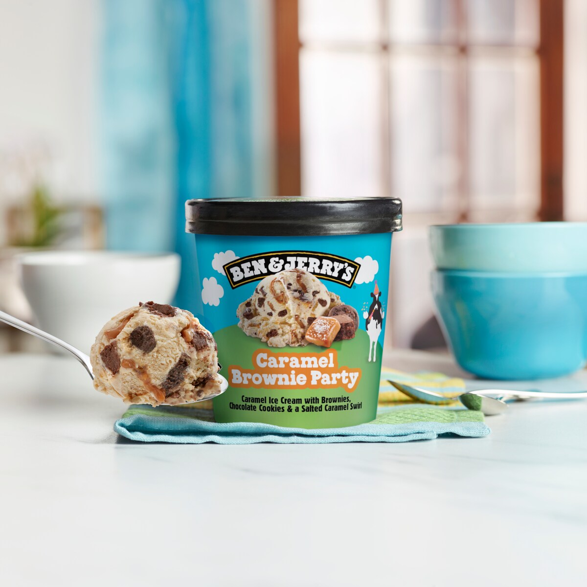 Caramel Brownie Party Glacee - Tub 3 / 4