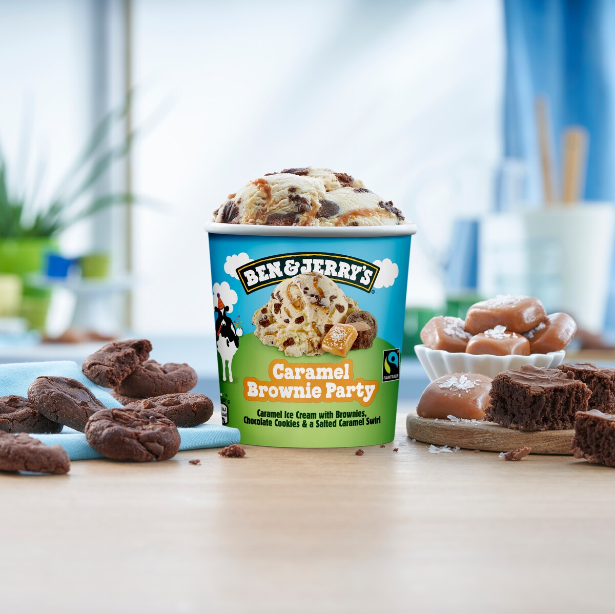 Caramel Brownie Party Glacee - Tub 3 / 4