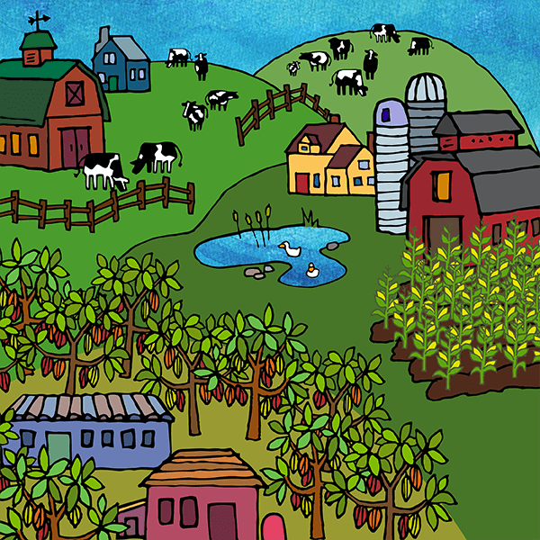 Icône Agriculteurs et agriculteurs prospères